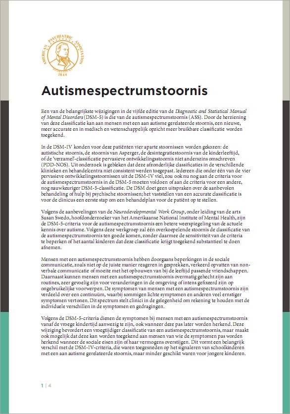 Gratis whitepaper DSM-5: Autismespectrumstoornis