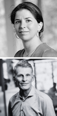 Sprekers collegereeks Manon de Caluwé en Edwin Kaats