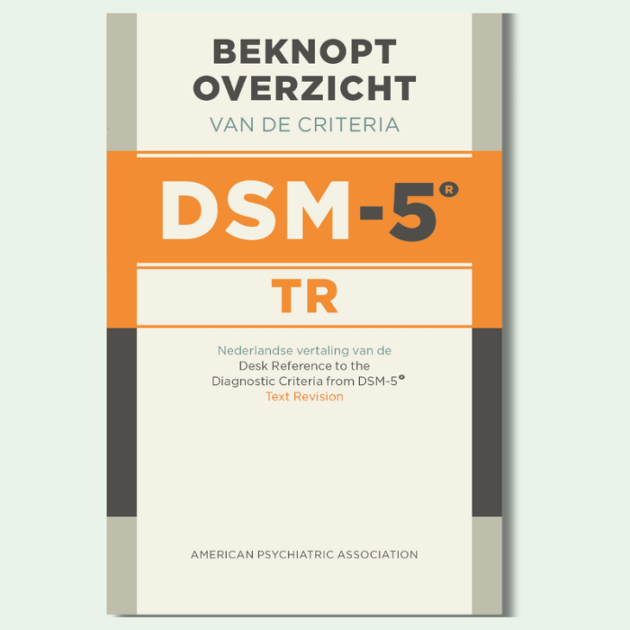 Beknopt overzicht van de criteria van de DSM-5-TR®
