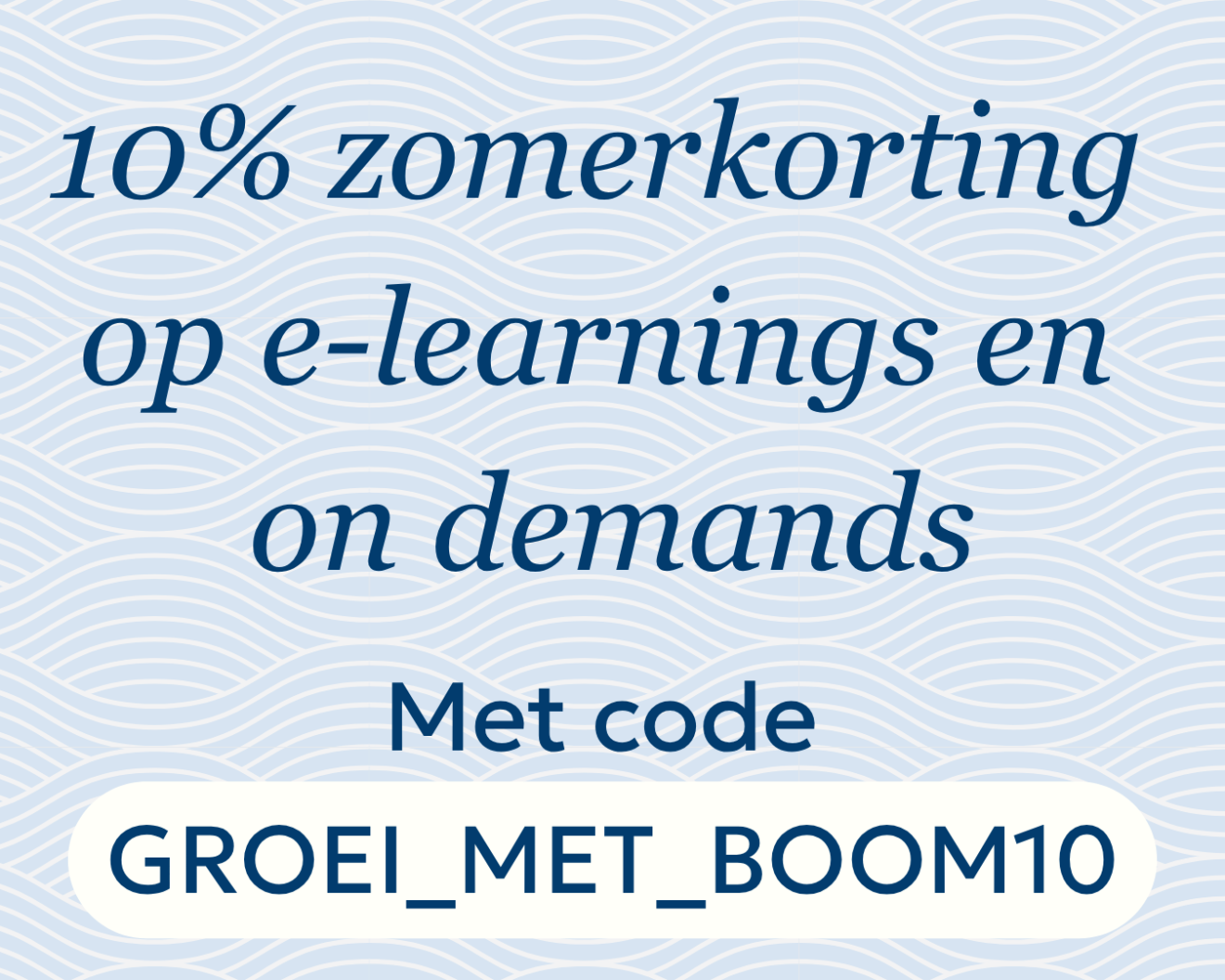 Zomerkorting e-learnings academy